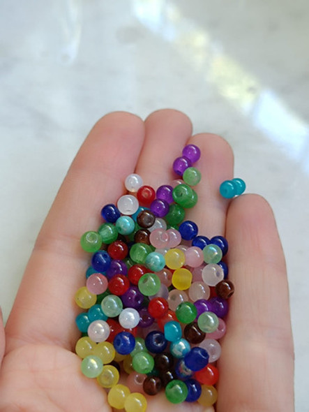 Abalorios De Vidrio Redondo Colores 4.5x3mm / 400 Unidades 1