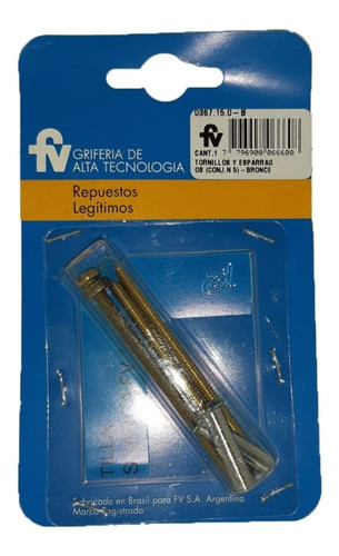 Repuesto Valvula Fv 0368 Tornillos Y Esparragos 0367.15.0 0