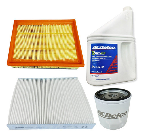 Juego 4 Filtros Motul 5w30 Chevrolet Onix Prisma 1.4 0