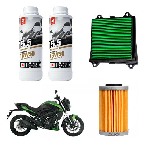 Kit Service Bajaj Dominar 250 400 Filtros + Ipone 15.5 Sia+ 0