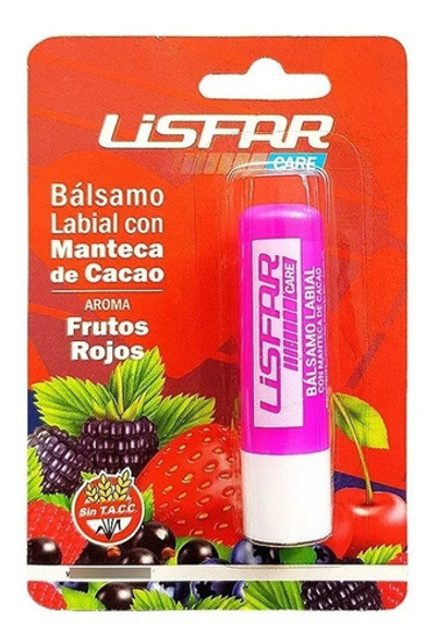 Bálsamo Labial Manteca De Cacao Frutos Rojos Lisfar X 4 Uni. 0
