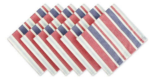Dii Colección Patriic Stripe, Tabletop, 100% Algodón, Lavabl 0