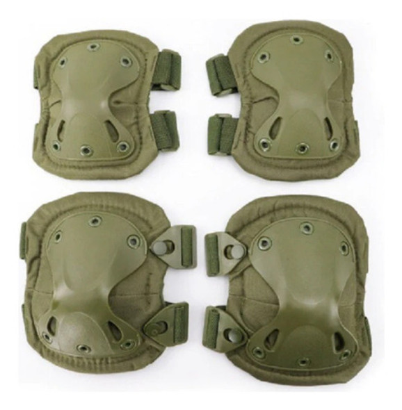 Kit Rodillera Y Codera Tactico Verde Od Universal 0