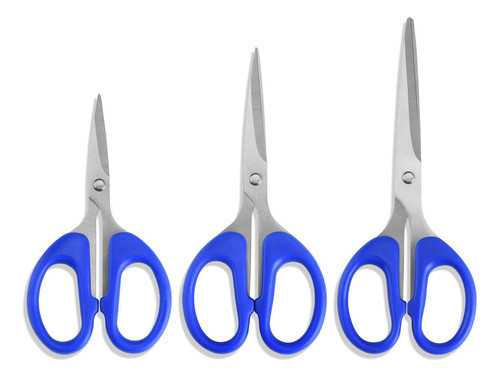 Juego 3 Tijeras Hogar, Tijeras Multiusos Con Hojas Afeitar Y 0