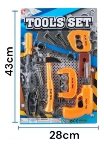 Set De Herramientas X12 Martillo Pinza Juguete Niño Regalo 1