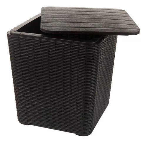 Mesa Auxiliar Capri Rattan Negro Garden Life Adeleste 0