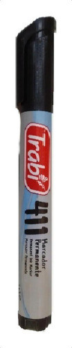 Marcador Permanente Trabi 411 Recargable Negro P/redonda X12 1