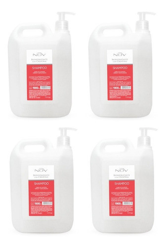 Shampoo Biohidratante Cab. Decolorados 1900ml Nov X 4 Unidad 0