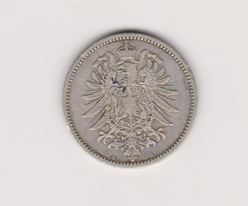 Moneda Alemania 1 Marco Año 1887 A Plata Muy Buena ++ 1