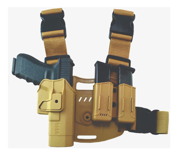 Kit Boer Pistolera + Muslera + Portacargador Doble Tprc 0