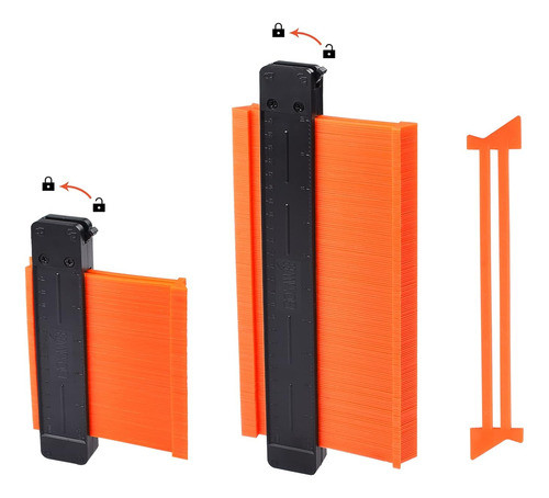 Medidor De Perfiles Irregulares Ajustable, 13 Y 25 Cm 0