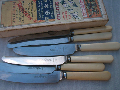 Lote De 6 Cuchillos Joseph Rodgers Hoja Acero Inox  11,5 Cm 1