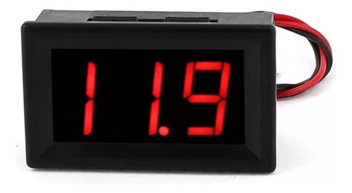 Voltimetro Digital Rojo De Panel 3 Digitos 0 A 30v 3 Cables 1