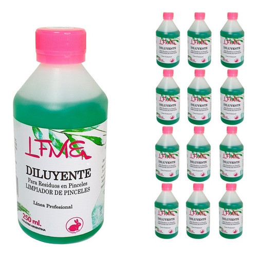 Limpiador De Pinceles 250ml Acrilico Gel 12 Uni Anmat Lfme 0