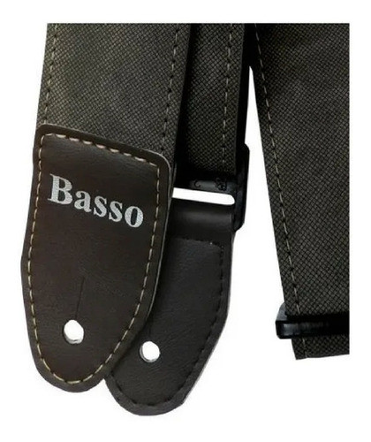 Correa Sintetica Basso Sf124 P/guitarra O Bajo C/gris Cuo 0