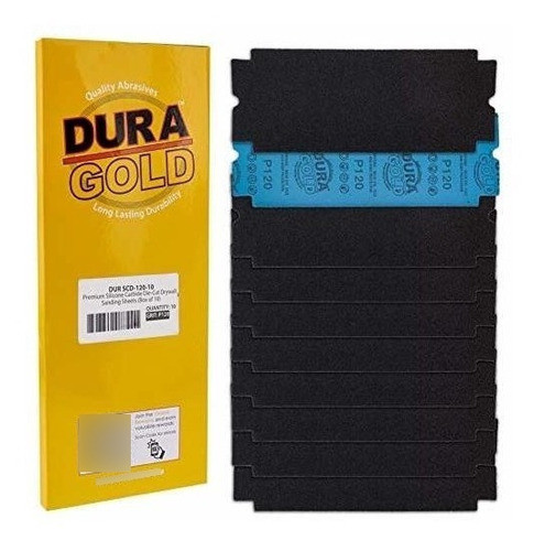 10 Lijas Dura-gold 10.8cm X 28.5cm Grano 120 0