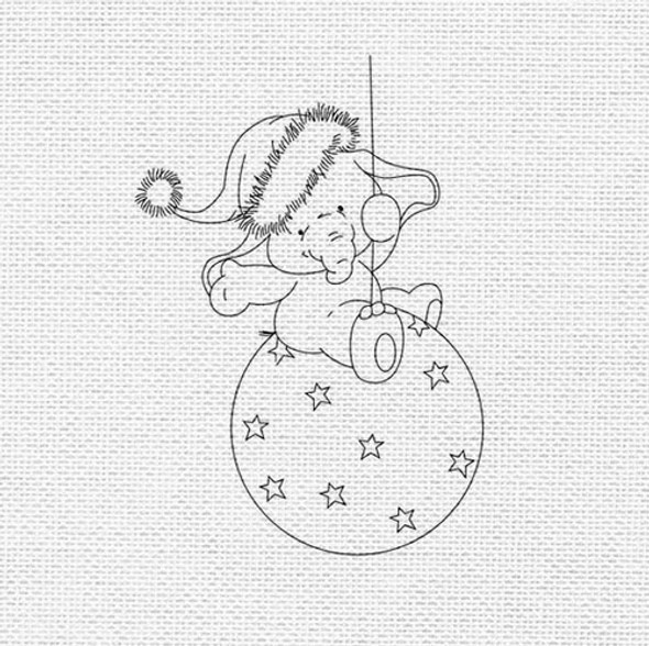 8 Telas Listas Para Bordar 34 X 26 Cm ¡diseños !! Elefante2 0