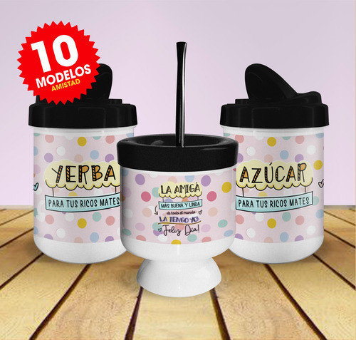 Plantillas Sublimar Set Matero Mate Día Del Amigo Amistad #2 1