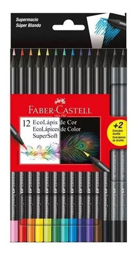 Lapices De Color Faber Castell Super Soft X 12 + 2 Grafitos 0