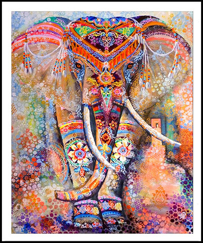 Pintura Por Diamante Elefante 50x40 1