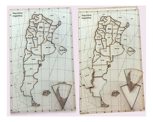 Mapa Montessori - República Argentina - Mdf 0