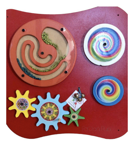 Tablero Sensorial Visual Montessori -juego Pared Didáctico 0
