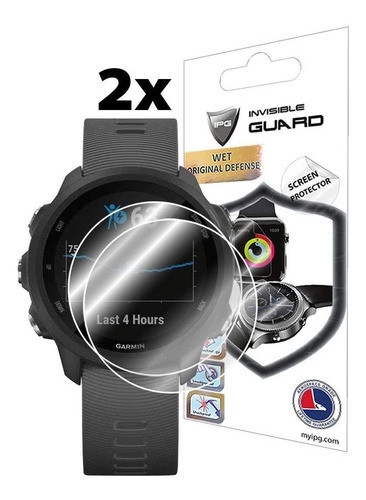 2 Vidrios Protectores Para Garmin Forerunner 245-245 Music 0