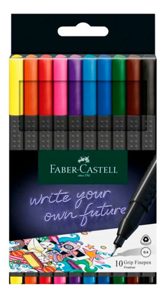 Marcadores Faber  Castell Grip Finepen X10 Unidades 0