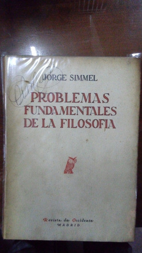 Libro  Problemas Fundamentales De La Filosofía 0