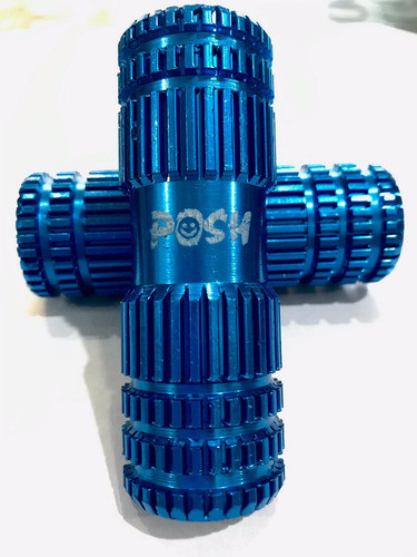 Jgo Pedalin Posa Pie Delan Cg Ybr Rx Smash Azul Aluminio 1
