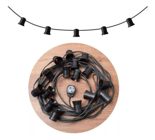 Guirnalda De Luces 5 Metros 62 Cm 8 Portalamparas Exterior 0