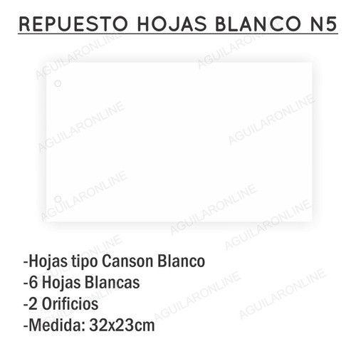 3 Repuesto Hojas Nº5 Blanco 18 Hojas Tipo Canson Dibujo 1