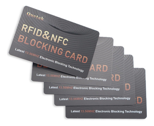 5 Protectores Bloqueador De Robo De Tarjeta Rfid Dorado 0