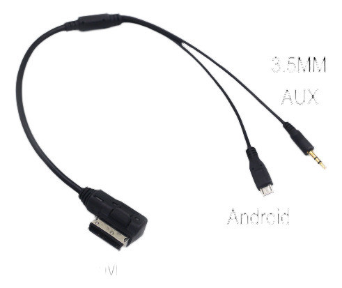 Enchufe De Cargador Android Ami Mdi Aux 3.5mm Cable Para Vw 1