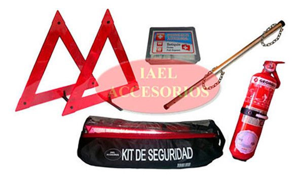 Kit Emergencia Seguridad Auto Matafuego Baliza Botiquin 1