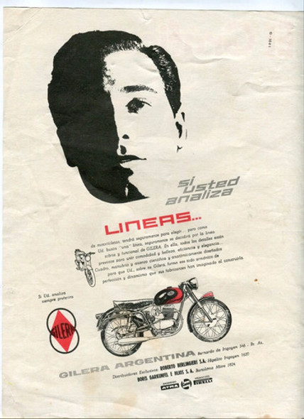 Antigua Publicidad Moto Gilera 0