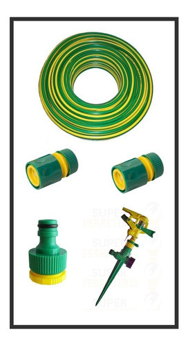 Combo Riego Mangera Aspersor Acople Rapido 1/2 1