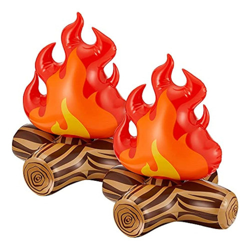 Accesorios Inflables Para Acampar En Fogatas, Decoración Par 0