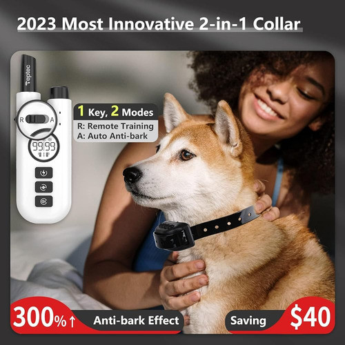 Teptec Collar Antiladridos Y Entrenamiento Remoto 2 En 1 Aut 1