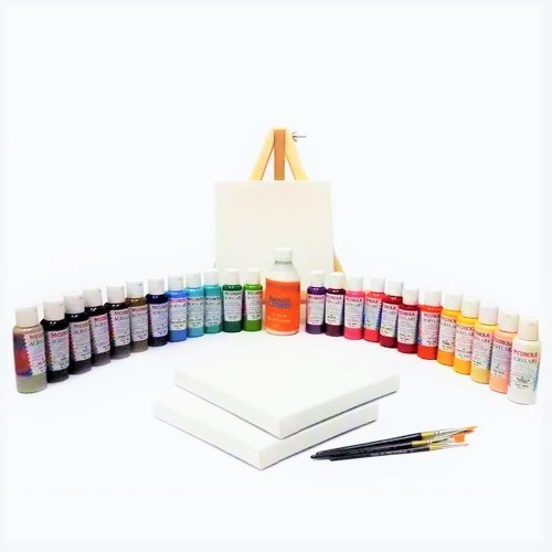 Set Acrílico Eureka X24 + Atril + Bastidores + Pinceles !! 1