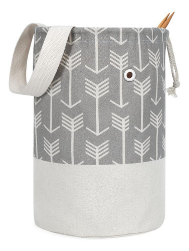 Bolsa De Lana Portátil Grande Gris Crochet Y Knitting 0