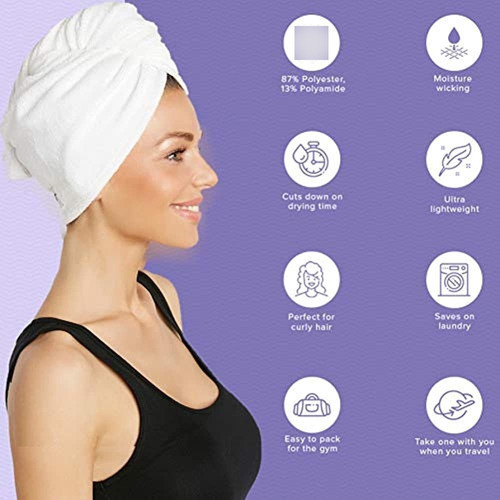 Toalla Para El Cabello De Microfibra Súper Absorbente Turbie 1
