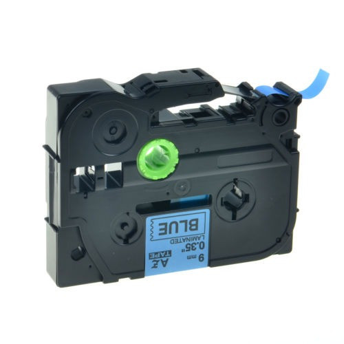 Tz-521 Negro Sobre Cinta Azul Laminada 9mm Tze 521 Compatibl 1