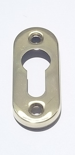 Bocallave Ovalado Europerfil Batiente Angosto Bronce Pulido 1