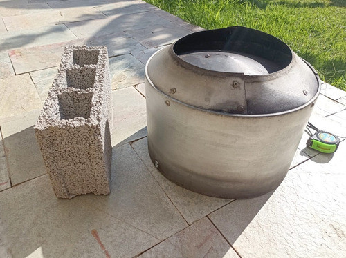 Sombrero Cortavientos Para Caño 25cm - En Hierro Grueso 0