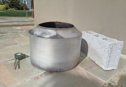 Sombrero Cortavientos Para Caño 25cm - En Hierro Grueso 1