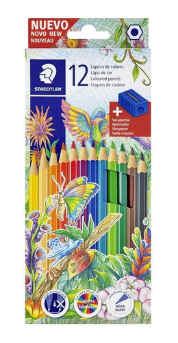 Pinturitas Staedtler 12 Lapices Colores Escolares Pack X10 0