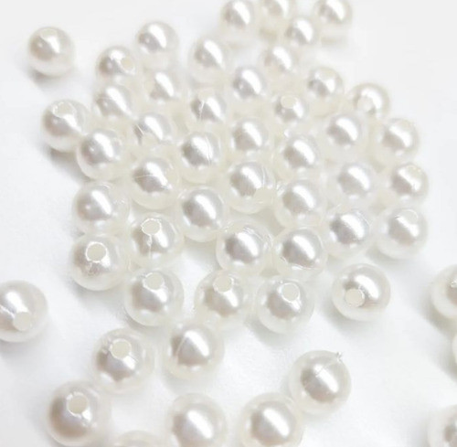 200 Perlas 10mm Natural Y O Blancas Agujereadas 0