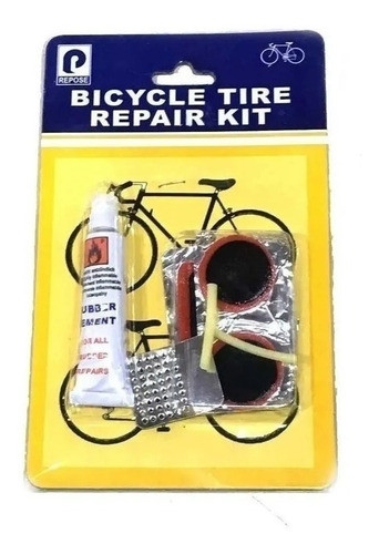Parches Para Bicicleta + Solucion + Gomines + Lija Kit 1