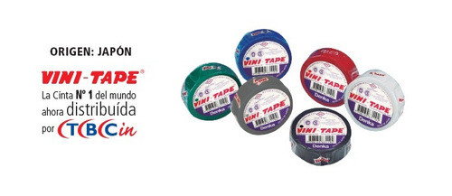 Cinta Aisladora Vini Tape Negra Autoextinguible 20m Pack 10u 1